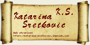 Katarina Sretković vizit kartica